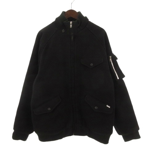 【中古】ステューシー STUSSY ウール ブルゾン ジャケット ブラック L 260316E ■GY12 ☆AA★ メンズ