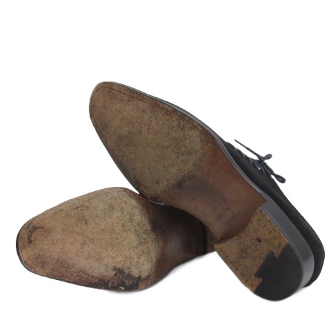 【中古】perfetto ペレフィット スエード ドレス シューズ ブラック 6 24cm メンズ_6