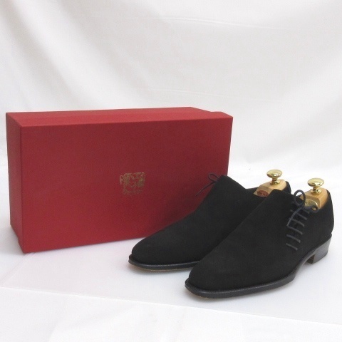 【中古】perfetto ペレフィット スエード ドレス シューズ ブラック 6 24cm メンズ_7
