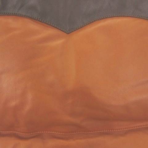 【中古】ワイツーレザー Y’2 LEATHER シープスキン ダウンベスト 36 ブラウン系 メンズ_4