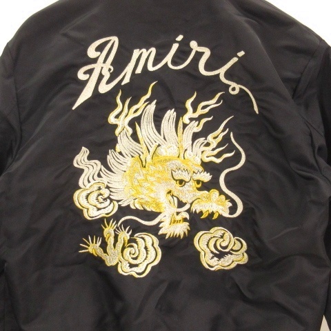 【中古】アミリ AMIRI Dragon Nylon Bomber ドラゴン刺繍 ナイロン ボンバー ジャケット ブルゾン 46 ブラック メンズ_3