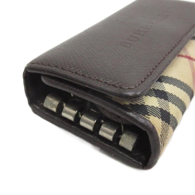 中古】バーバリー BURBERRY ノバチェック キーケース ブラウン メンズ