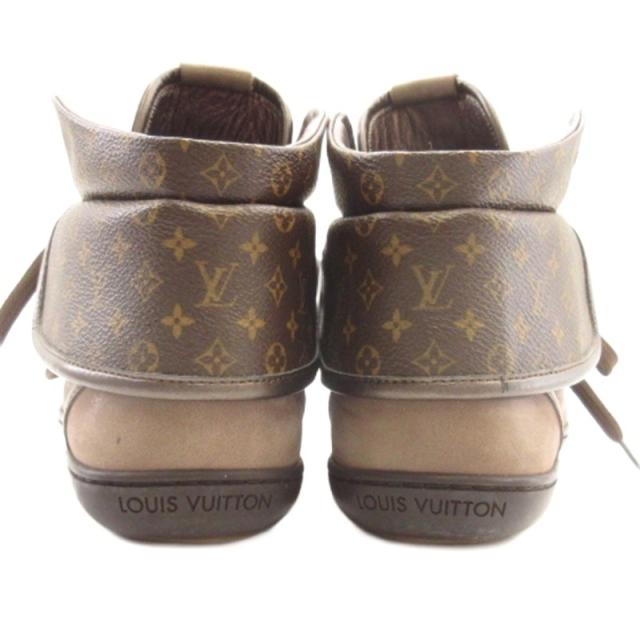 【中古】ルイヴィトン LOUIS VUITTON ブレアライン モノグラム スニーカー ハイカット レザー ブラウン 36 ■GY62 レディース_2