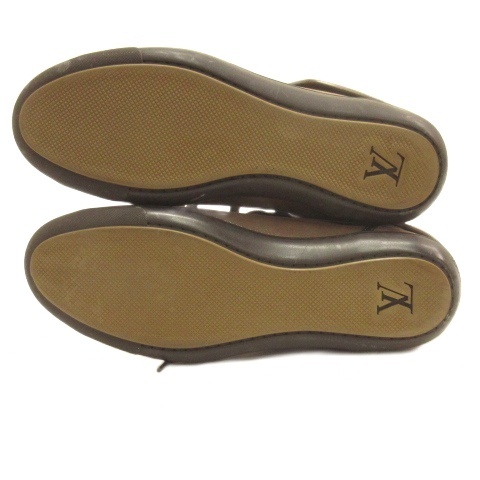 【中古】ルイヴィトン LOUIS VUITTON ブレアライン モノグラム スニーカー ハイカット レザー ブラウン 36 ■GY62 レディース_5
