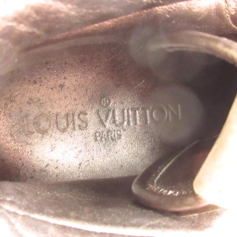 【中古】ルイヴィトン LOUIS VUITTON ブレアライン モノグラム スニーカー ハイカット レザー ブラウン 36 ■GY62 レディース_6