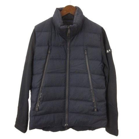 【中古】タトラス TATRAS SPIAZZO ウール 切替 ダウンジャケット 3 ネイビー ■GY62 レディース