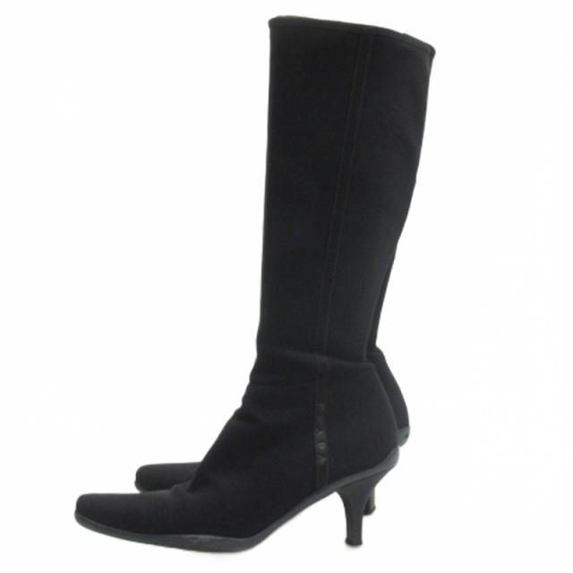 【中古】プラダスポーツ PRADA SPORT ロング ブーツ ブラック 38.5 ■GY62 レディース_2
