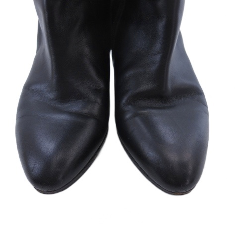 【中古】サルヴァトーレフェラガモ Salvatore Ferragamo ロングブーツ レザー ブラック 6 23.5cm ■GY62 レディース_4