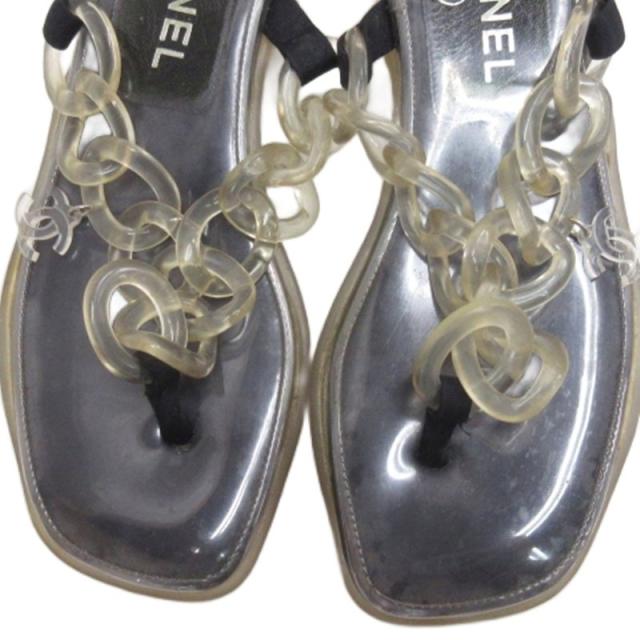 【中古】シャネル CHANEL ココマーク チェーン サンダル クリア系 ジャンク ■GY62 レディース_1