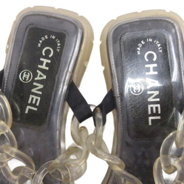 【中古】シャネル CHANEL ココマーク チェーン サンダル クリア系 ジャンク ■GY62 レディース_2