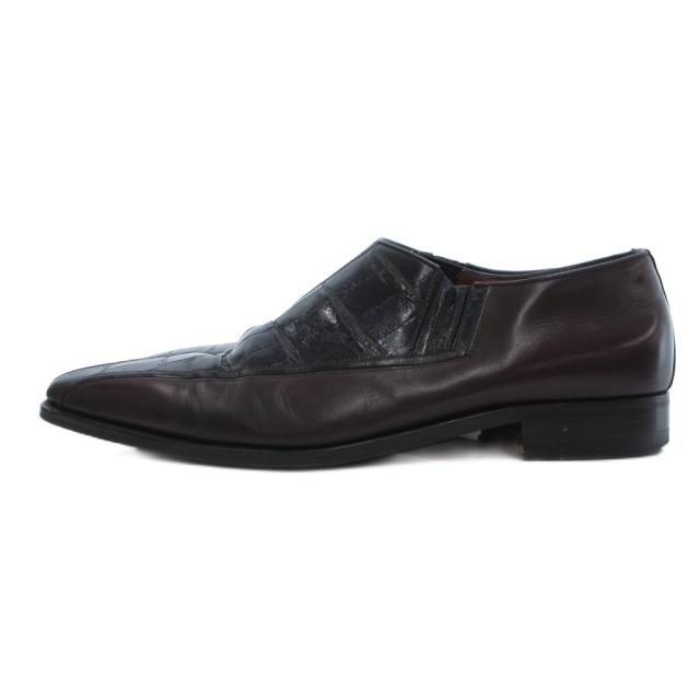 【中古】ア・テストーニ a.testoni サイドゴア シューズ クロコダイルレザー 7 茶 ブラウン /UO ■GY62 メンズ_3