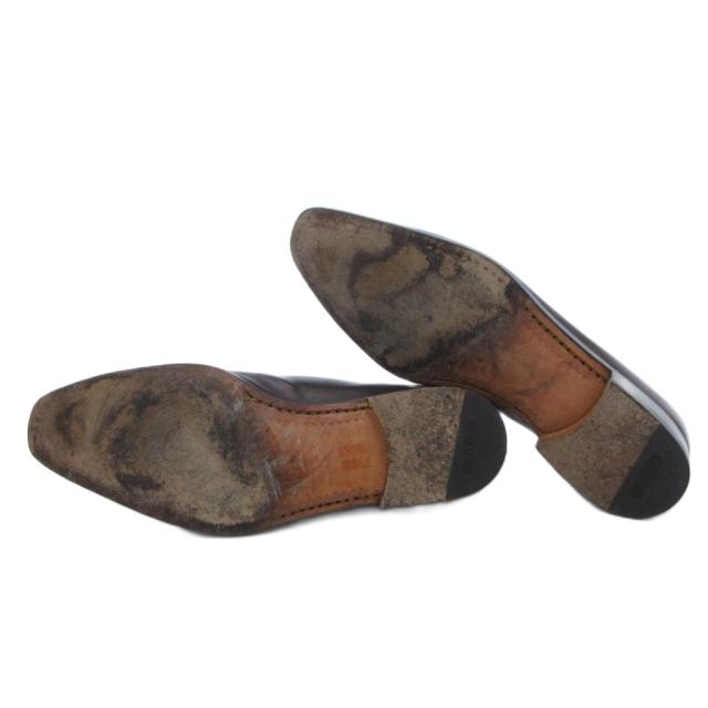 【中古】ア・テストーニ a.testoni サイドゴア シューズ クロコダイルレザー 7 茶 ブラウン /UO ■GY62 メンズ_4