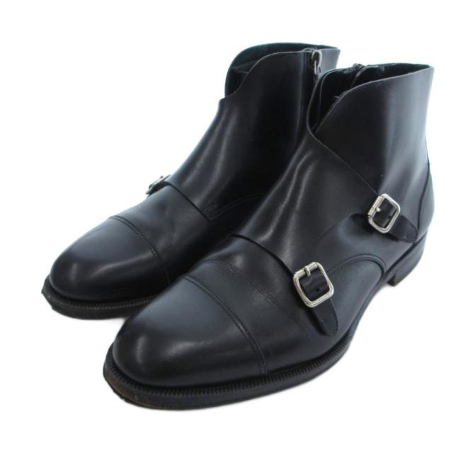 【中古】ディースクエアード DSQUARED2 ドレスブーツ シューズ ダブルモンクストラップ 41 黒 ブラック /UO ■GY62