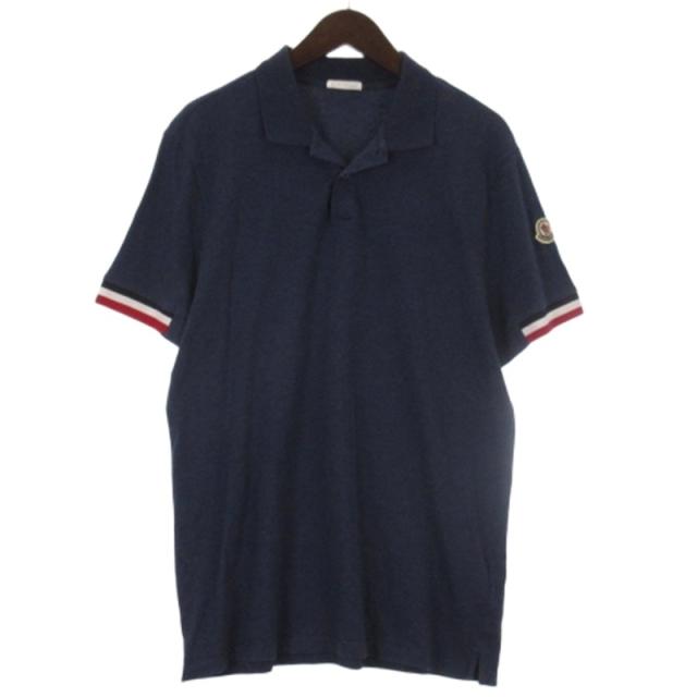 中古】モンクレール MONCLER トリコロール ポロシャツ 半袖 ロゴ