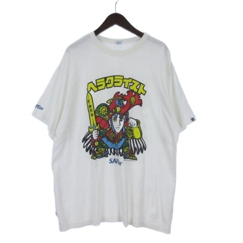 【中古】サプール SAPEur ヘラクライスト ビックリマン Tシャツ 半袖 XL ホワイト メンズ