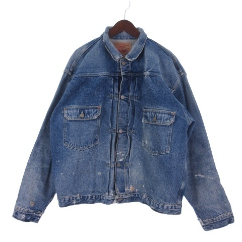 【中古】サプール SAPEur デニム ダメージ ジャケット L インディゴ