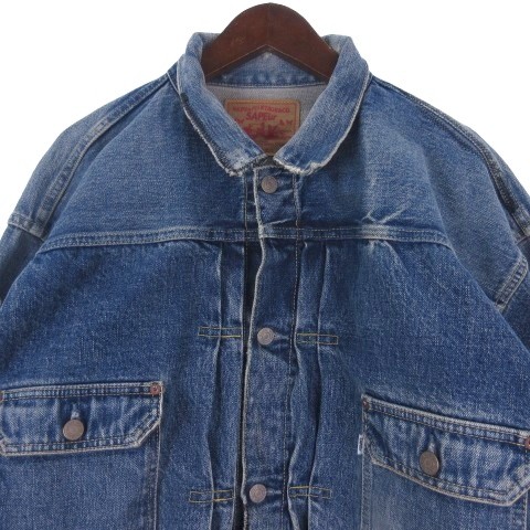 【中古】サプール SAPEur デニム ダメージ ジャケット L インディゴ_2