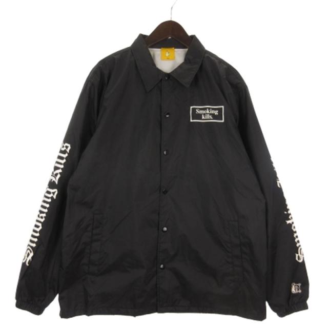 【中古】FR2 Smoking kills ナイロン コーチジャケット プリント ブラック XL メンズ