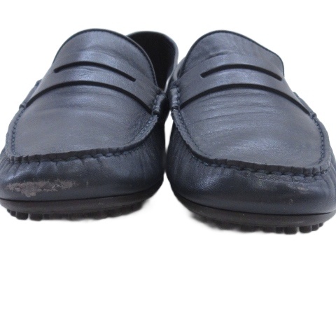 【中古】グッチ GUCCI シャリーライン ドライビングシューズ ブラック 7.5 ■GY62 メンズ