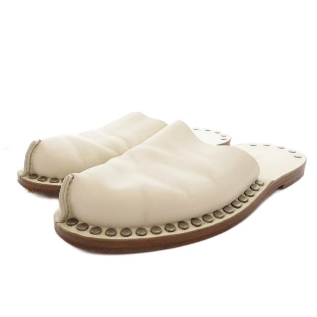 【中古】ジルサンダー JIL SANDER サンダル スタッズ レザー 35 白 ホワイト /FF ■GY62 レディース