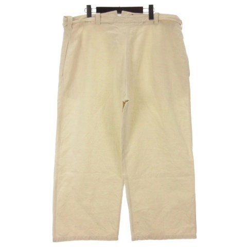 【中古】フランス軍 ホスピタル パンツ リネン ホワイト メンズ_3