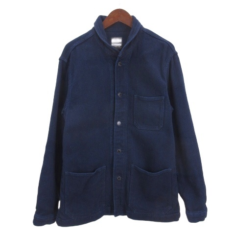 【中古】桃太郎ジーンズ MOMOTARO JEANS ドビー カバーオール ジャケット 42 インディゴ メンズ