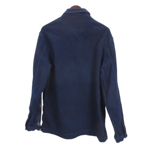 【中古】桃太郎ジーンズ MOMOTARO JEANS ドビー カバーオール ジャケット 42 インディゴ メンズ_1