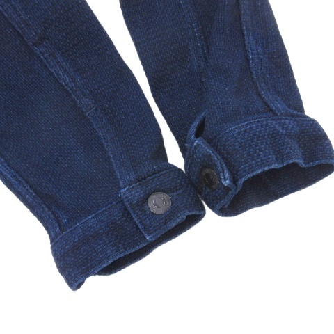 【中古】桃太郎ジーンズ MOMOTARO JEANS ドビー カバーオール ジャケット 42 インディゴ メンズ_3