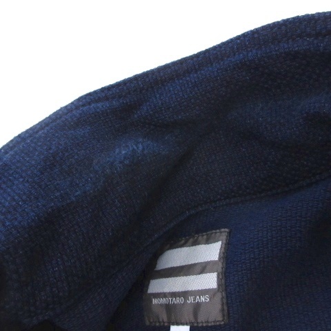 【中古】桃太郎ジーンズ MOMOTARO JEANS ドビー カバーオール ジャケット 42 インディゴ メンズ_4