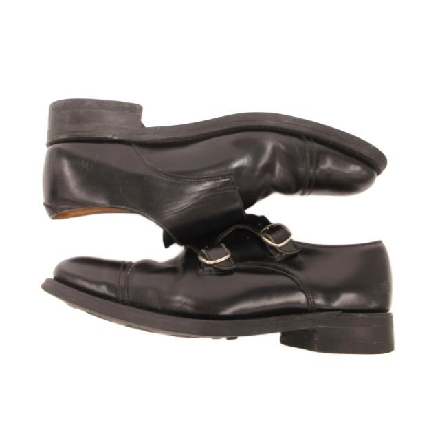 【中古】サンダース SANDERS ビジネスシューズ ダブルモンク ストレートチップ レザー 黒 ブラック /JS ■GY74 メンズ_7