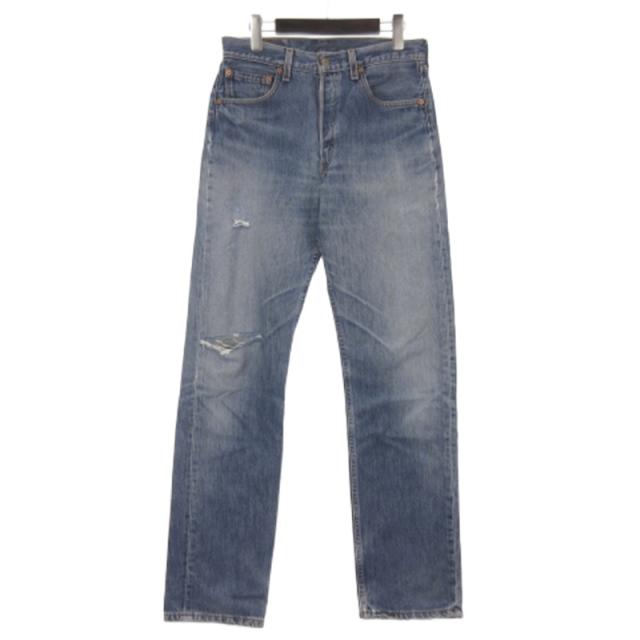 【中古】リーバイス Levi's 501 デニム パンツ ジーンズ ダメージ加工 553刻印 USA製 インディゴ W32 メンズ