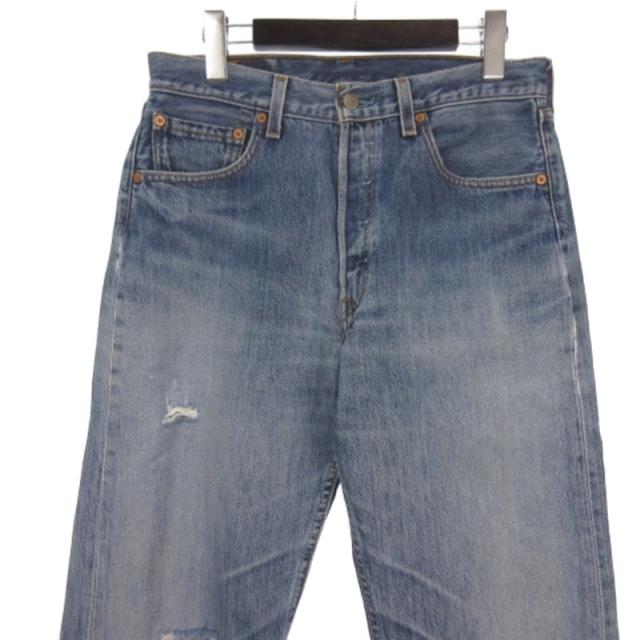 【中古】リーバイス Levi's 501 デニム パンツ ジーンズ ダメージ加工 553刻印 USA製 インディゴ W32 メンズ_1