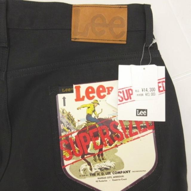 【中古】未使用品 リー LEE タグ付き スピードサイド ウエスターナー ストレート デニム ジーンズ LM4680 ブラック L_5