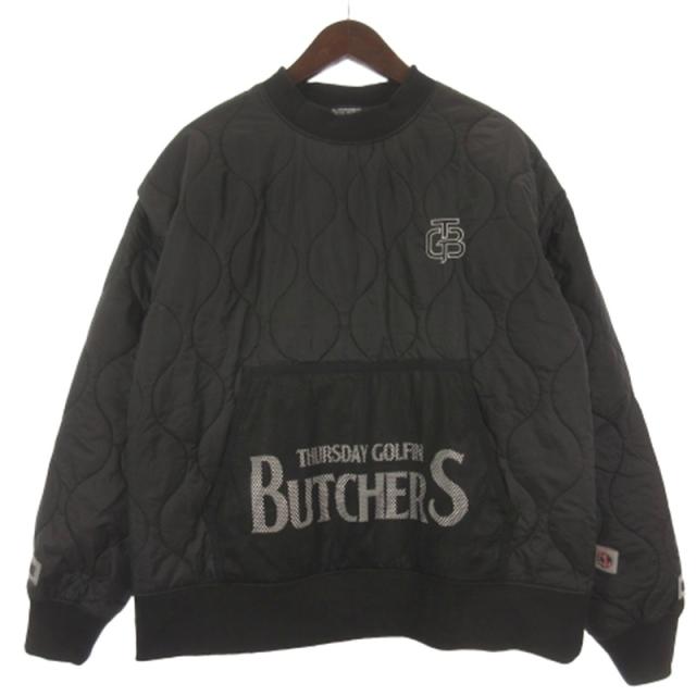 【中古】THURSDAY GOLFIN BUTCHERS調教師 キルティング 中綿 黒いこと L メンズ