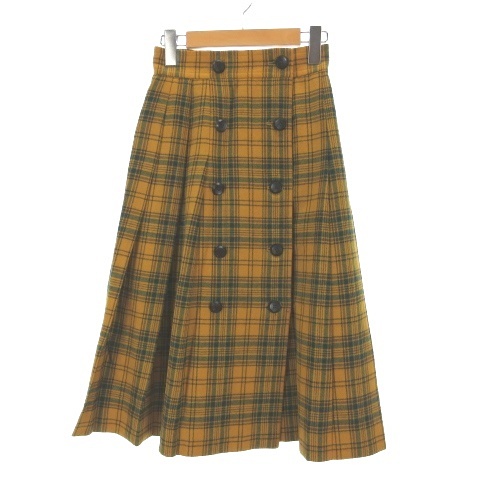 【中古】イヴサンローラン YVES SAINT LAURENT 前名取り草 読み合わせる 筋目 一巡り スコート ひざ丈 S 毛糸