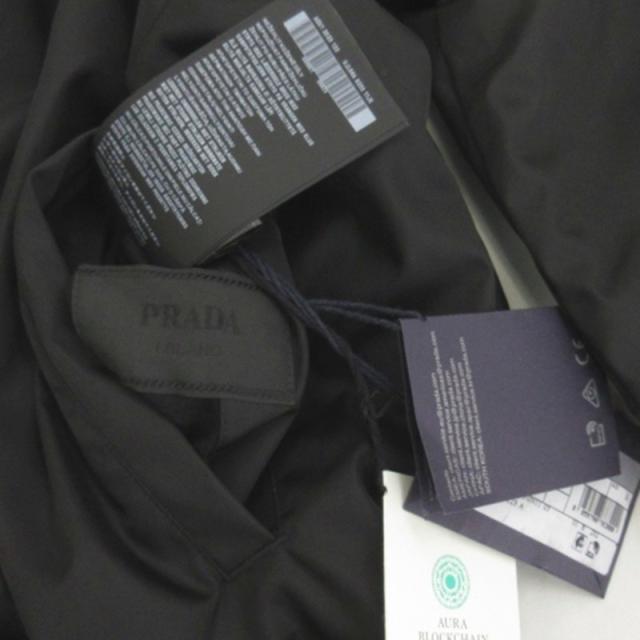 【中古】プラダ PRADA 23AW RE-NYLON 三角ロゴ ロゴプレート リバーシブル ブルゾン ジャケット ブラック グレー M_6