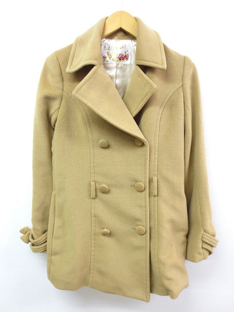 中古 リズリサ Liz Lisa 袖リボン Pコート ピーコート F キャメル レディースの通販はau Pay マーケット ブランド古着のベクトル