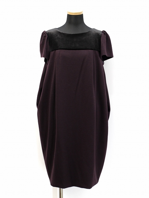 中古 未使用品 エムズグレイシー M S Gracy ベロアヨーク 変形 ドレープ ドレス ワンピース 38 パープル 紫の通販はau Pay マーケット ブランド古着のベクトル