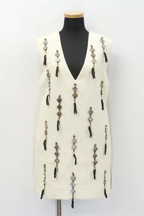 中古 未使用品 バイ マレーネ ビルガー By Malene Birger Vネック 装飾 ミニ ワンピース ジャンパースカート 34 の通販はau Pay マーケット ブランド古着のベクトル