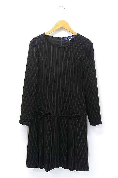 中古 エムズグレイシー M S Gracy リボン装飾 ピンストライプ 長袖 ロング ワンピース 38 の通販はau Pay マーケット ブランド古着のベクトル