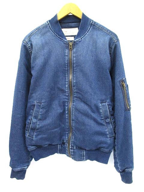 中古 ギャップ Gap リブ付き ジップアップ デニム ジャケット Ma 1 インディゴ S メンズの通販はau Pay マーケット ブランド古着のベクトル