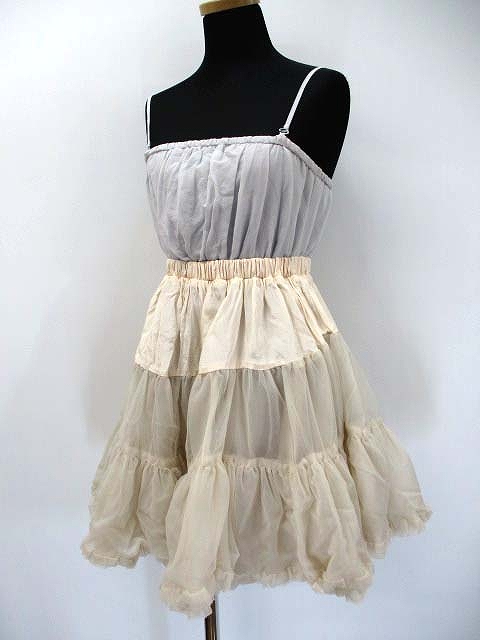 中古 スナイデル Snidel チュール ボリューム ベア ワンピース F ベージュ レディースの通販はau Pay マーケット ブランド古着のベクトル