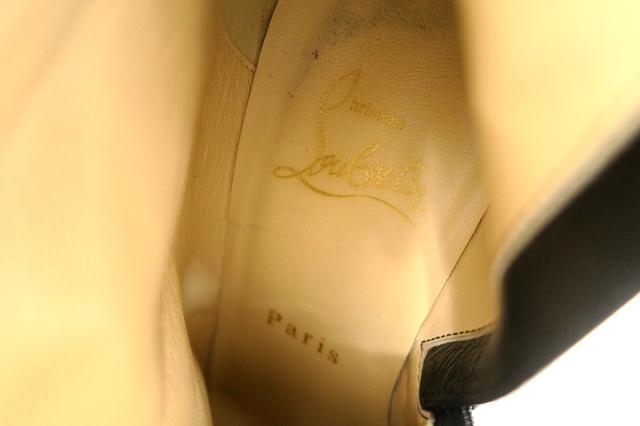 【中古】クリスチャンルブタン Christian louboutin BOTALILI 100mm スウェード ロング ブーツ 371/2 24.5cm ブラック