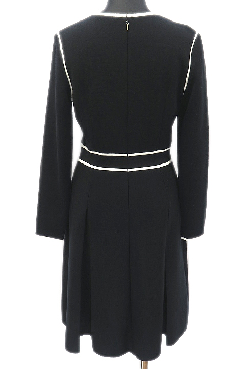 中古】エポカ EPOCA トリミール ニット ワンピース 40 ブラック レディース