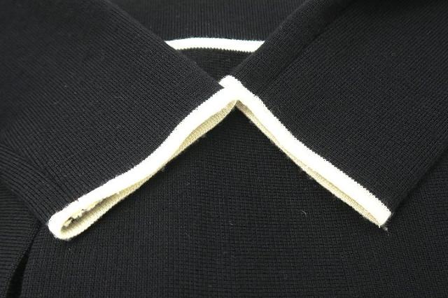 中古】エポカ EPOCA トリミール ニット ワンピース 40 ブラック レディース