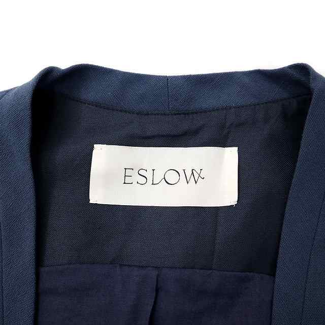 中古】エスロー ESLOW リネンブレンド スラックス フレアパンツ ノー