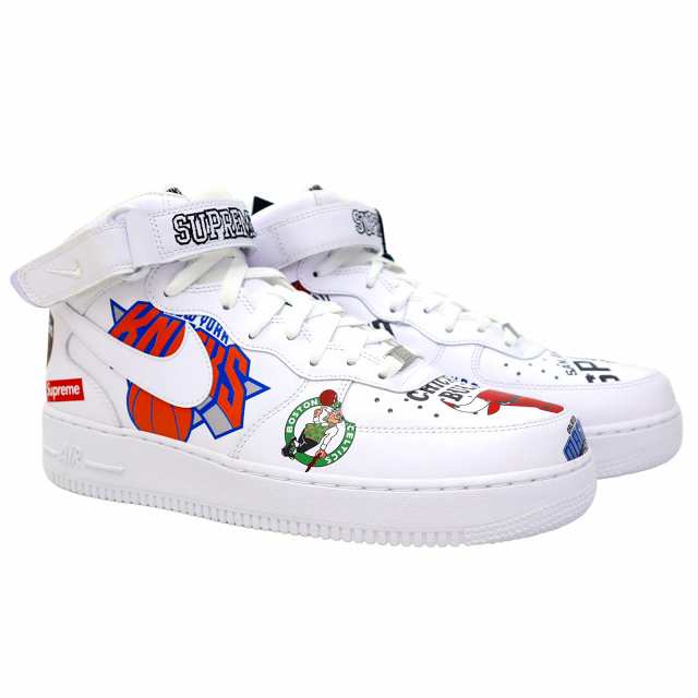 【中古】28cm 未使用品 SUPREME × NBA × NIKE ナイキ AIR FORCE 1 MID '07 'White' エアフォース1  US10 AQ8017-100｜au PAY マーケット