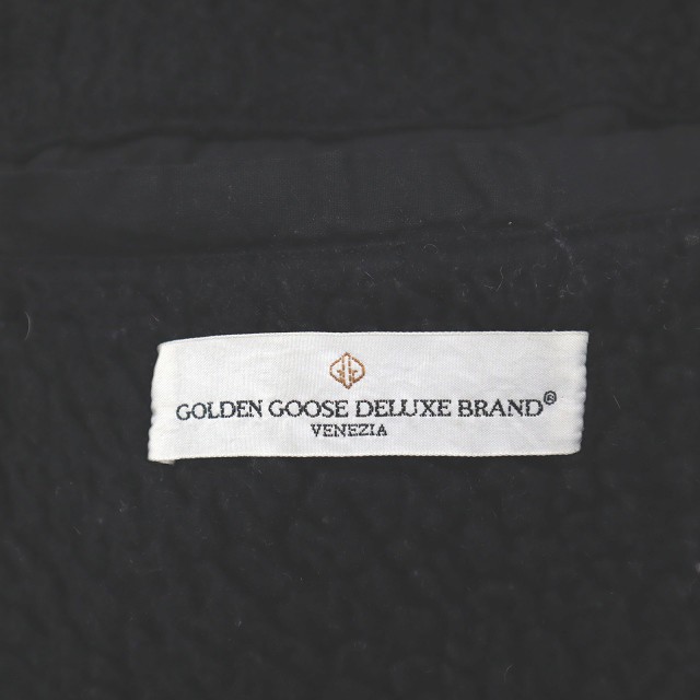 【中古】ゴールデングース GOLDEN GOOSE DELUXE BRAND 裏ボアダブル ライダース ジャケット S ブラック ｜au PAY  マーケット