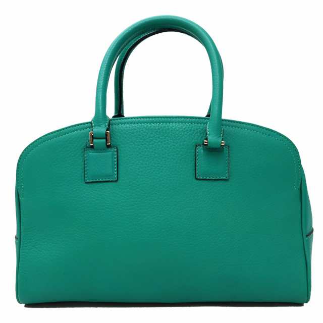 【中古】ロエベ LOEWE レザー アナグラム金具 ボストン ハンドバッグ GREEN(グリーン) レディース｜au PAY マーケット