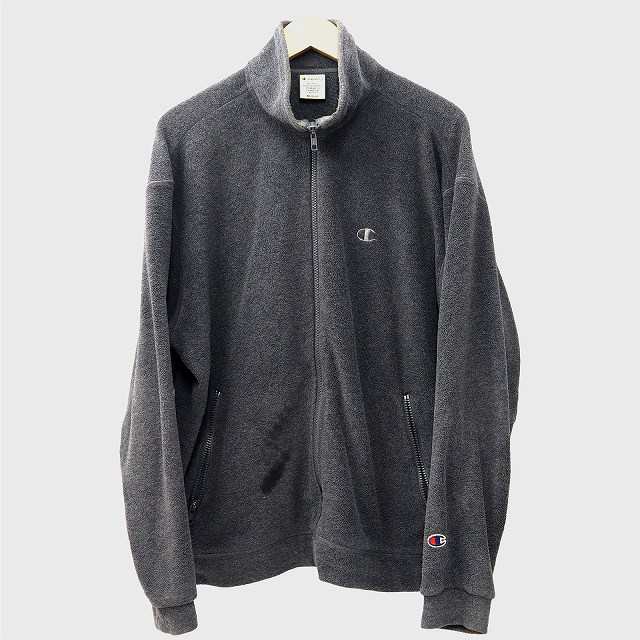 中古】CHAMPION チャンピオン 単色タグ グリーン フリースボア ジップ